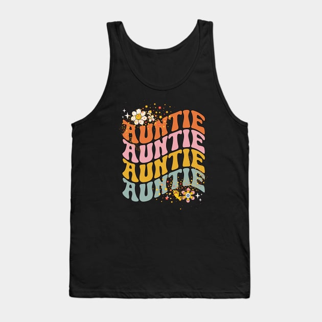 In My Cool Aunt Era Retro Groovy 60's 70's Aunt Great Aunt Tank Top by masterpiecesai